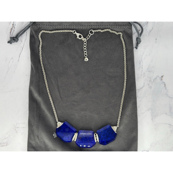 Silpada Jewelry - Vintage EUC Silpada "Blue Grotto" Necklace N3024 Lapis, Rock Crystal, Sterling